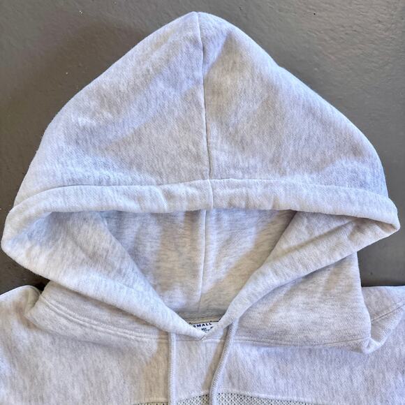 Champion Reverse Weave Heather Gray Spellout Hoodie Small - Picture 5 of 10